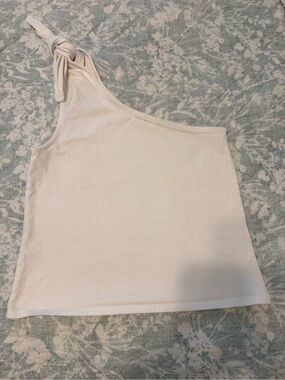 FRAME White One Shoulder Tank Top